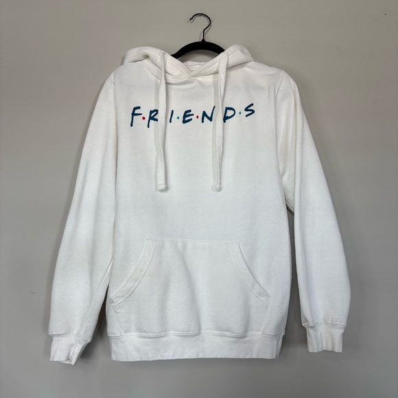 FRIENDS Tops - White Friends TV Show Logo Pullover Hoodie Sweatshirt 
Oversized
